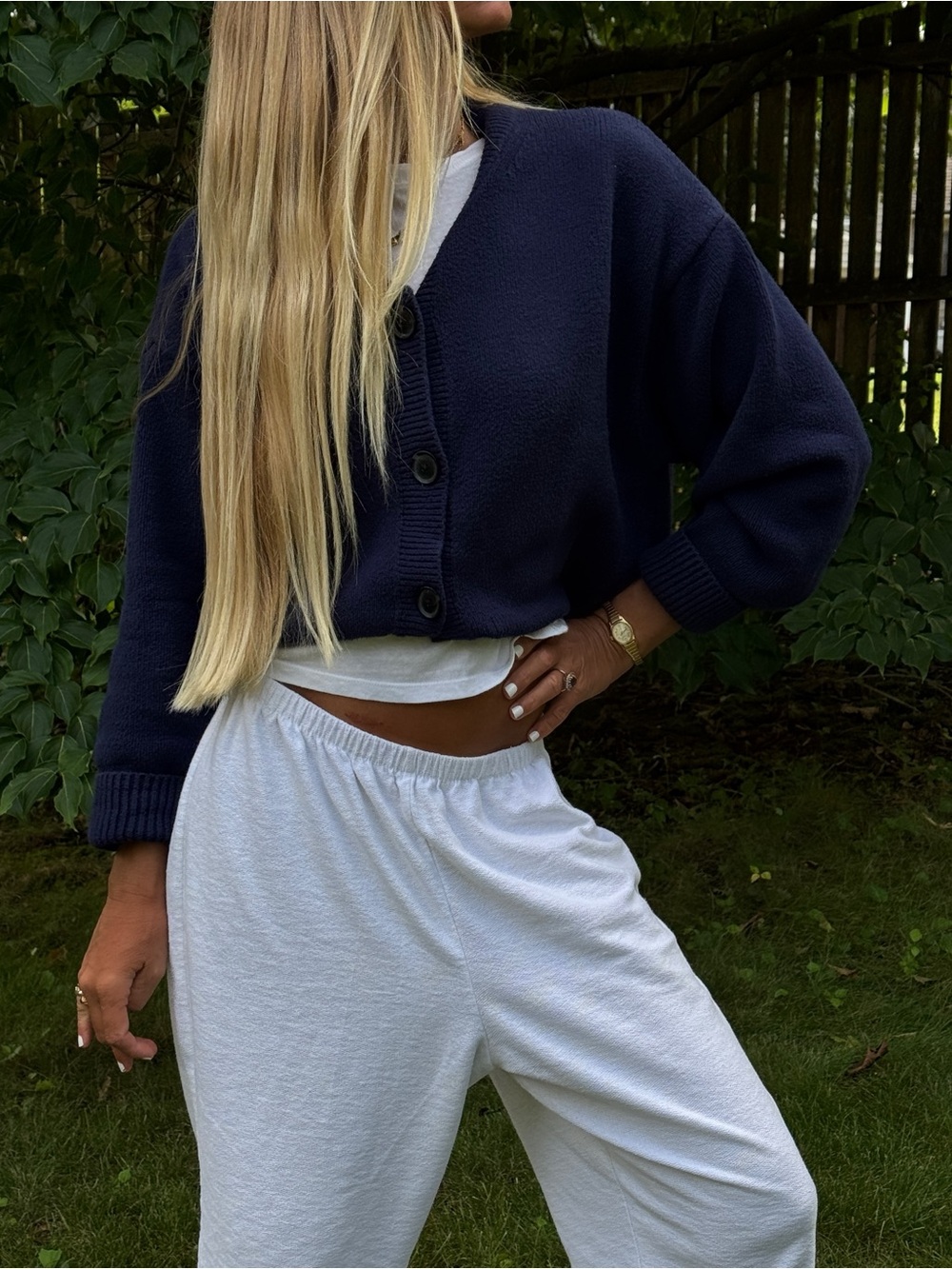 GAP Navy Blue Oversized Boxy Cardigan